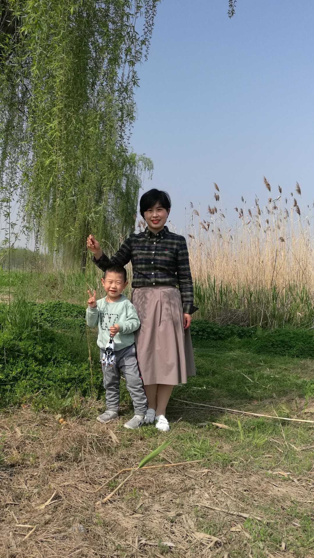 母子合影